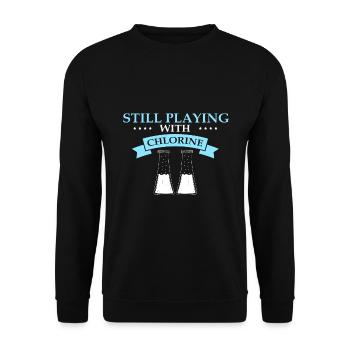 Pool Guy Design for PoolBoy and Pool Cleaner - Unisex Sweatshirt - black - Front - Alina (178cm) & Michal (187cm)