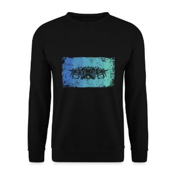 joueurs de hockey sur glace vintage hockey sur glace - Sweat-shirt Unisexe - noir - Devant - Alina (178cm) & Michal (187cm)