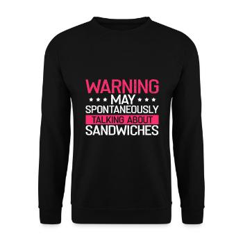 Day and Night Sandwich Food Gift FastFood - Unisex Sweatshirt - black - Front - Alina (178cm) & Michal (187cm)