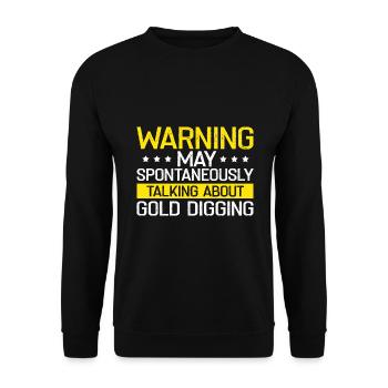 Goldwaschen Goldsucher Goldschüfer Design - Unisex Pullover - Schwarz - Vorne - Alina (178cm) & Michal (187cm)