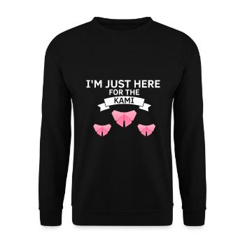 Japanese origami design and kirigami origami - Unisex Sweatshirt - black - Front - Alina (178cm) & Michal (187cm)