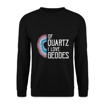 Recherche sur les roches et conception de roches à quartz - Sweat-shirt Unisexe - noir - Devant - Alina (178cm) & Michal (187cm)
