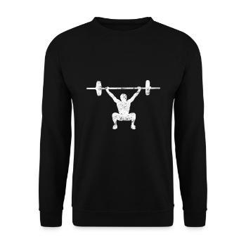 Fitness Training Sport - Unisex Sweatshirt - black - Front - Alina (178cm) & Michal (187cm)