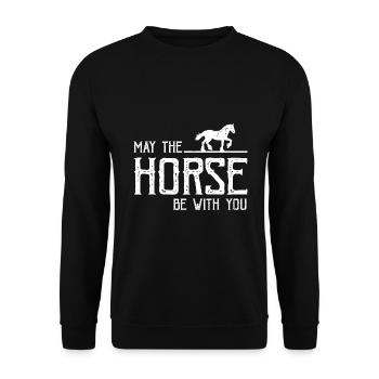 Conception Clydesdale pour clydesdale Riders - Sweat-shirt Unisexe - noir - Devant - Alina (178cm) & Michal (187cm)