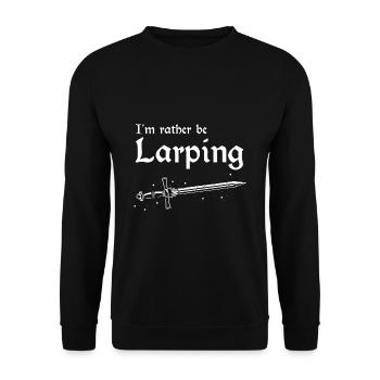 Larping für Fantasy-Rollenspiele und Schwertkämpfe - Unisex Pullover - Schwarz - Vorne - Alina (178cm) & Michal (187cm)