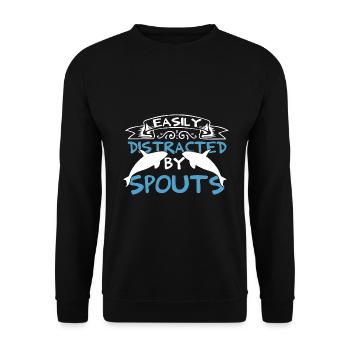 Marine mammals for orca watching and humpback whale - Unisex Sweatshirt - black - Front - Alina (178cm) & Michal (187cm)