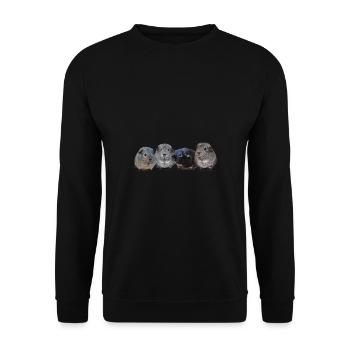 cute guinea pigs - Unisex Sweatshirt - black - Front - Alina (178cm) & Michal (187cm)