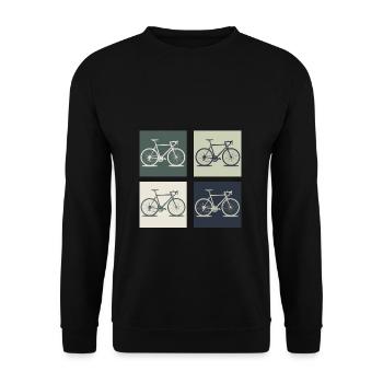 vélo - Sweat-shirt Unisexe - noir - Devant - Alina (178cm) & Michal (187cm)