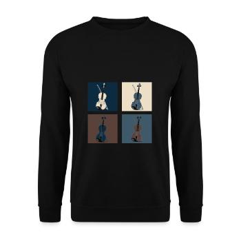 Cello - Unisex Sweatshirt - black - Front - Alina (178cm) & Michal (187cm)