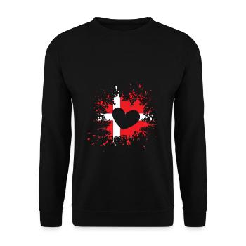 Denmark - Unisex Sweatshirt - black - Front - Alina (178cm) & Michal (187cm)