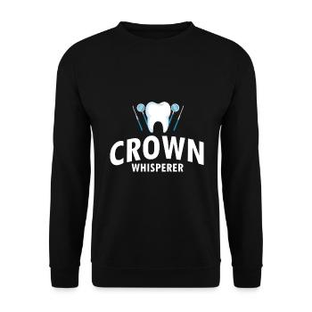 Dental technician for orthodontics and dental laboratory - Unisex Sweatshirt - black - Front - Alina (178cm) & Michal (187cm)