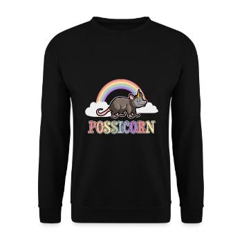 Opossum saying for animal lovers and possum - Unisex Sweatshirt - black - Front - Alina (178cm) & Michal (187cm)