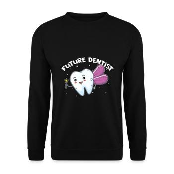 Dentist Dentist Dental Assistant Dentist - Unisex Sweatshirt - black - Front - Alina (178cm) & Michal (187cm)