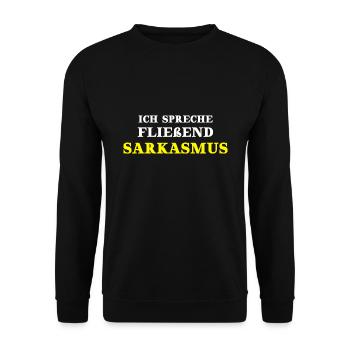 SARKASMUS Geschenkidee lustig - Unisex Pullover - Schwarz - Vorne - Alina (178cm) & Michal (187cm)
