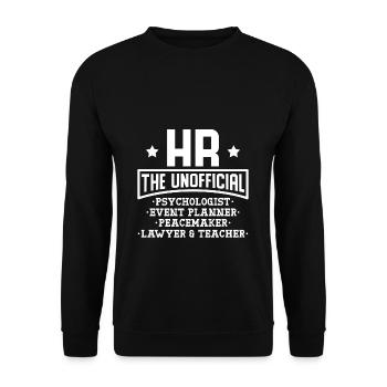 HR The Unofficial - Unisex Sweatshirt - black - Front - Alina (178cm) & Michal (187cm)