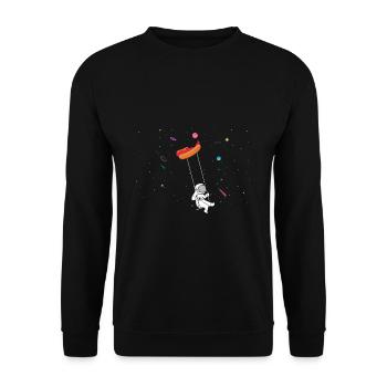 Astronaut Hot Dog Love Astronomy Hot Dog - Unisex Sweatshirt - black - Front - Alina (178cm) & Michal (187cm)