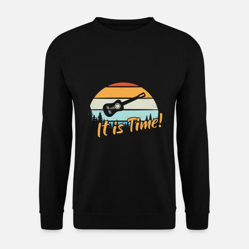 It is Time / Gitarre - Unisex Pullover - Schwarz