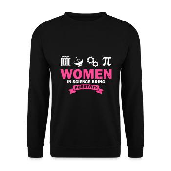 Steminist Science Design for Women Science - Unisex Sweatshirt - black - Front - Alina (178cm) & Michal (187cm)