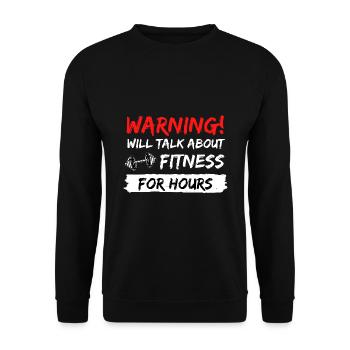 about fitness gym talk gift idea saying - Unisex Sweatshirt - black - Front - Alina (178cm) & Michal (187cm)
