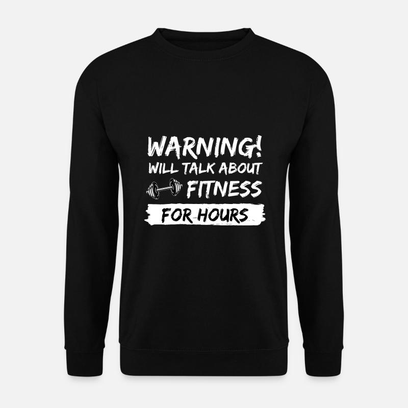über fitness sprechen geschenk idee spruch gym - Unisex Pullover - Schwarz