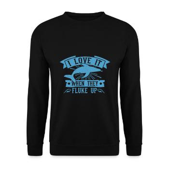 Whale watching design for whales - Unisex Sweatshirt - black - Front - Alina (178cm) & Michal (187cm)