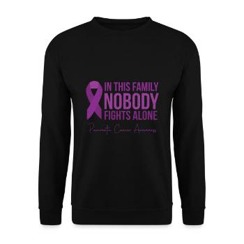 Together against pancreas - Unisex Sweatshirt - black - Front - Alina (178cm) & Michal (187cm)