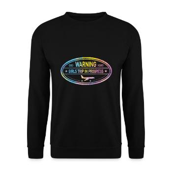 Attention Girls Trip en cours - Sweat-shirt Unisexe - noir - Devant - Alina (178cm) & Michal (187cm)