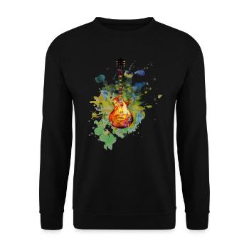 Guitar Electric Guitar Amplifier Les Paul Gift - Unisex Sweatshirt - black - Front - Alina (178cm) & Michal (187cm)