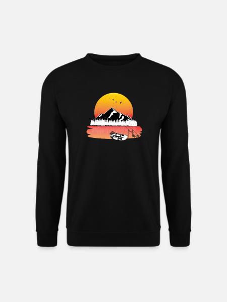 Fishing Sunset Rod Pod - Unisex Sweatshirt - black