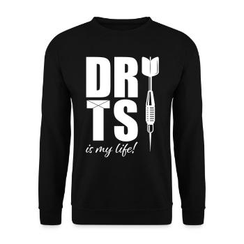 DRTS is my life - Darts Is My Life Cool Design - Unisex Sweatshirt - black - Front - Alina (178cm) & Michal (187cm)