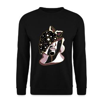 Wine is sunlight dissolved in water. - Unisex Sweatshirt - black - Front - Alina (178cm) & Michal (187cm)