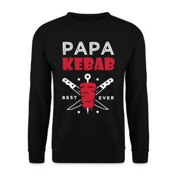 papa kebab cadeau papa chef meilleur kebab - Sweat-shirt Unisexe - noir - Devant - Alina (178cm) & Michal (187cm)