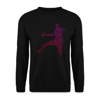 Joueurs de handball Handball Hommes Handball - Sweat-shirt Unisexe - noir - Devant - Alina (178cm) & Michal (187cm)