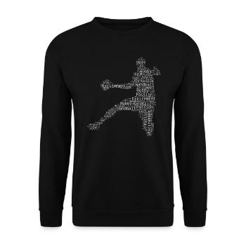 Handball Games Handball Women Handball Men - Unisex Sweatshirt - black - Front - Alina (178cm) & Michal (187cm)