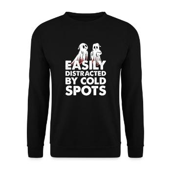 Facilement distrait par les points froids - Sweat-shirt Unisexe - noir - Devant - Alina (178cm) & Michal (187cm)