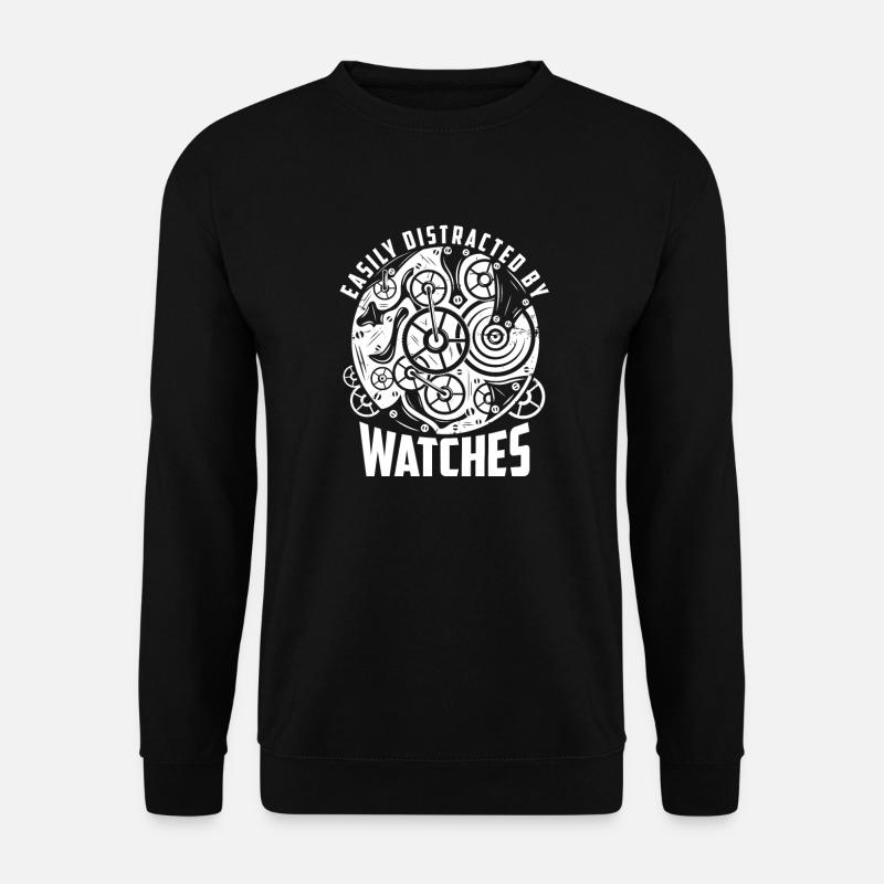 Easily Distracted By Watches, Horologist - Unisex Pullover - Schwarz