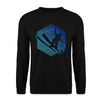 Saut à ski femmes Ski acrobatique Slopestyle masculin - Sweat-shirt Unisexe - noir - Devant - Alina (178cm) & Michal (187cm)