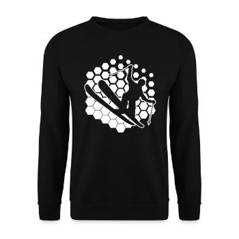 Saut à ski hommes Ski Ski Slopestyle - Sweat-shirt Unisexe - noir - Devant - Alina (178cm) & Michal (187cm)