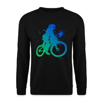 Cyclisme Femmes Cyclistes VTT Cyclisme Mountainbik - Sweat-shirt Unisexe - noir - Devant - Alina (178cm) & Michal (187cm)