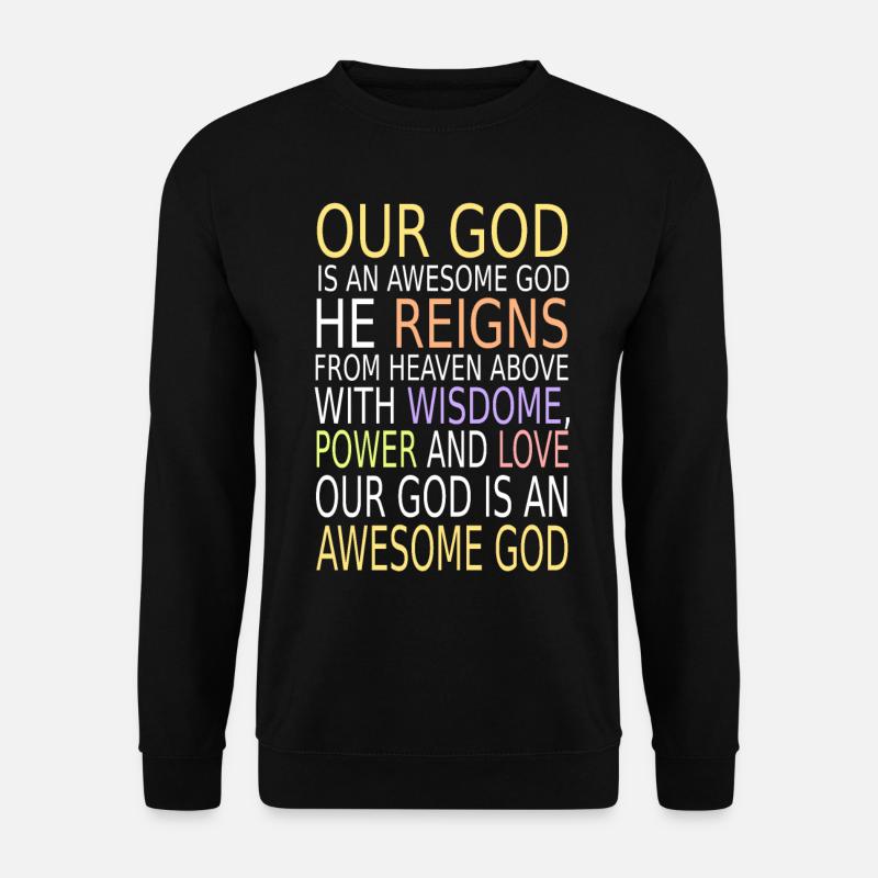 Awesome God - Unisex Pullover - Schwarz