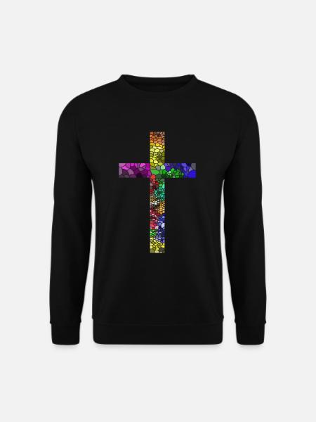 Kreuz Jesus Gott Religion Kirche Papst Vatikan - Unisex Pullover - Schwarz