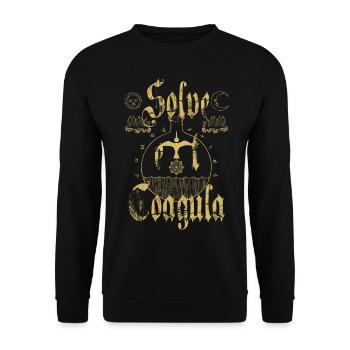 Solve et Coagula - Unisex Sweatshirt - black - Front - Alina (178cm) & Michal (187cm)