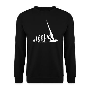 Windsurfing Evolution Windsurfer Surfing - Unisex Sweatshirt - black - Front - Alina (178cm) & Michal (187cm)