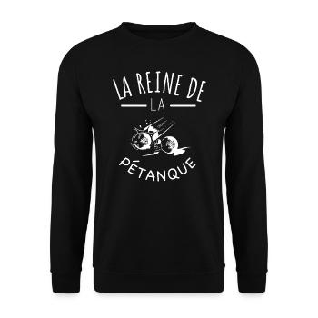 phrase culte pétanque citation apéro humour boules - Sweat-shirt Unisexe - noir - Devant - Alina (178cm) & Michal (187cm)