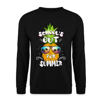 Schools Out For Summer Pineapple Last Day of School - Unisex Sweatshirt - black - Front - Alina (178cm) & Michal (187cm)