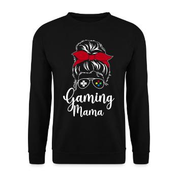 Gaming Mom - Unisex Sweatshirt - black - Front - Alina (178cm) & Michal (187cm)