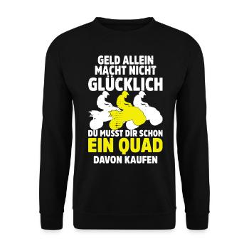 Quadfahrer Geschenkidee Quadfahren Quad ATV - Unisex Pullover - Schwarz - Vorne - Alina (178cm) & Michal (187cm)