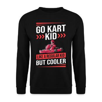 Go Kart Racing Indoor Karting Kartsport Kartbahn - Unisex Pullover - Schwarz - Vorne - Alina (178cm) & Michal (187cm)