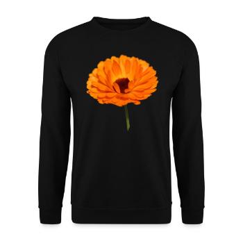 Calendula marigold orange flower calendula - Unisex Sweatshirt - black - Front - Alina (178cm) & Michal (187cm)