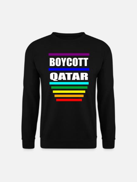 Boycott Qatar Spruch Sprüche - Unisex Pullover - Schwarz